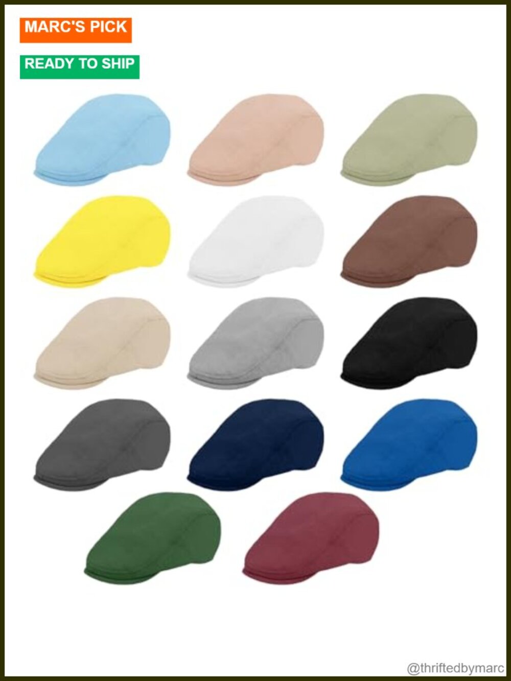 14 Pack Men's Newsboy Hat Cotton Golf Hiking Cap Adjustable Cabbie